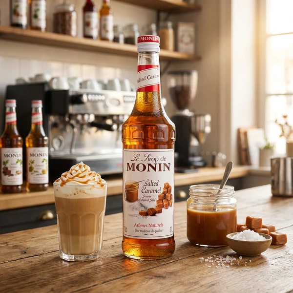 Monin Sirap Salted Caramel / Saltad Kola FL 70 61048 by MONIN color Svart