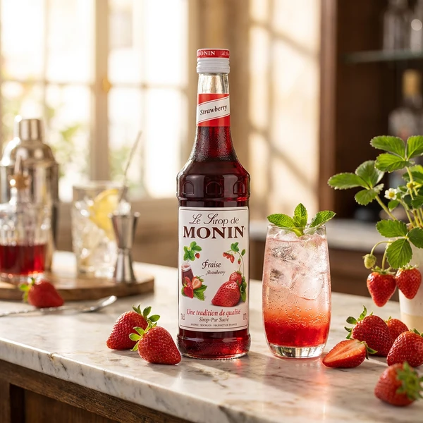 Monin Sirap Jordgubb FL 70 61033 by MONIN color Svart