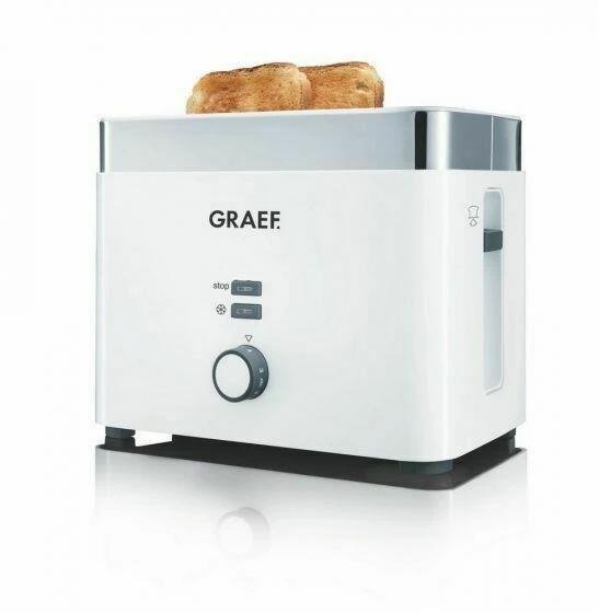 Brödrost, 2 skivor, 1000W – Vit GRTO61EU by Graef color Vit