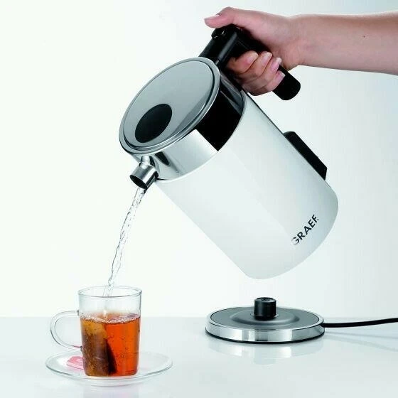 Vattenkokare 1,5L med temperaturinställning, vit GRWK701EU by Graef color Vit