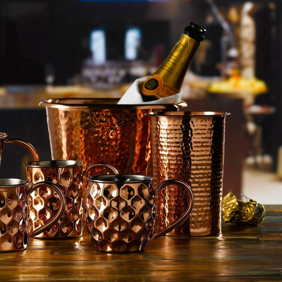 Hammered Effect Koppar vinkylare 19145-37407 by Drink color Koppar