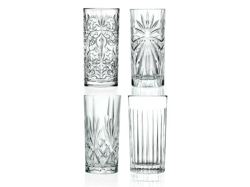 RCR Mixology Highballset (4 st) Glas0635 by RCR Glas color Svart