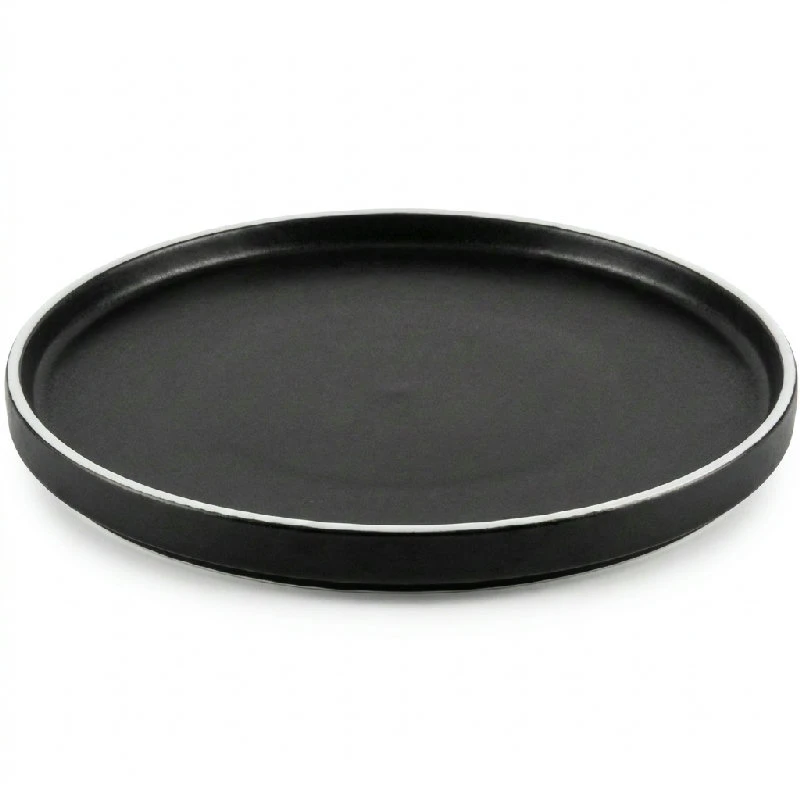 Tallrik 25 cm Svart/Vit 5012014  color Vit