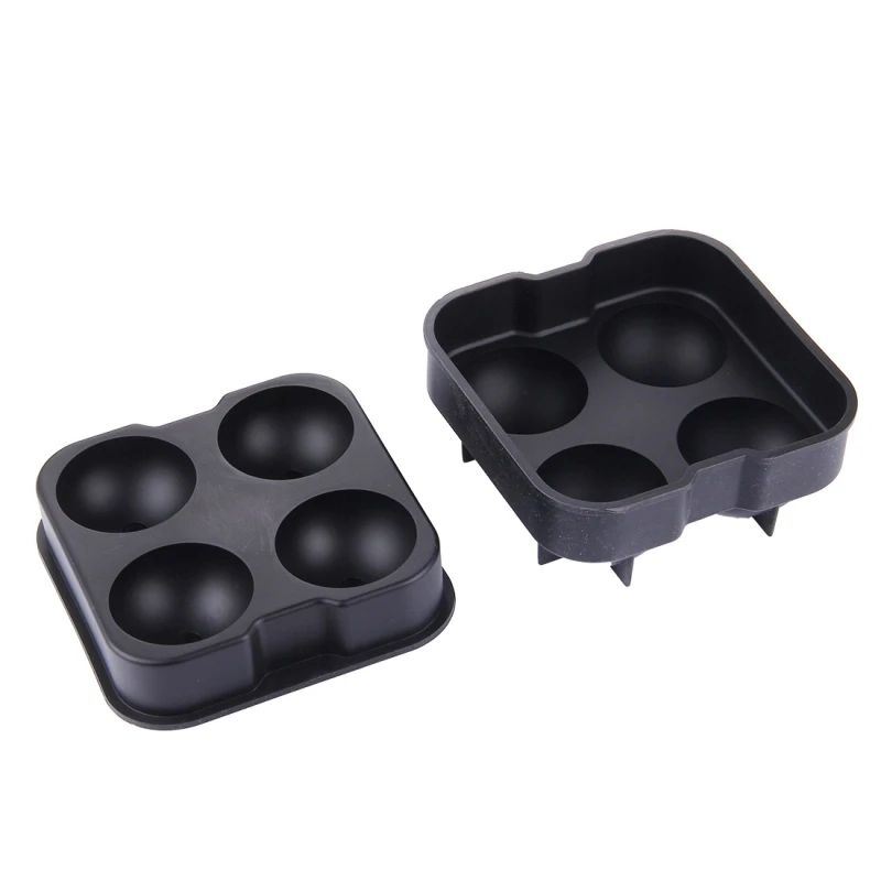 Silikon Iskulaform för 4 iskulor ICMD0008 by Barlife color Svart