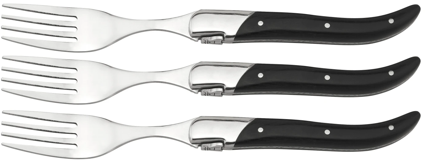 Laguiole Steak Gaffel Svart 6 st 30-LG0020G by Laguiole By Hâws color Svart