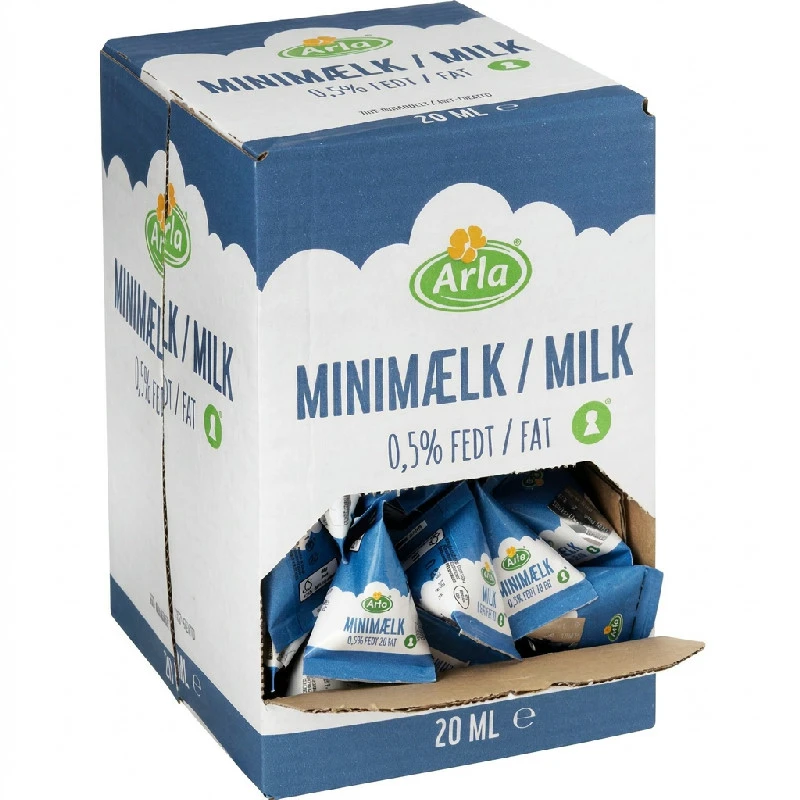 Kaffemjölk, Mini 0,5% (100x20ml) 99955 by Eclat color Svart