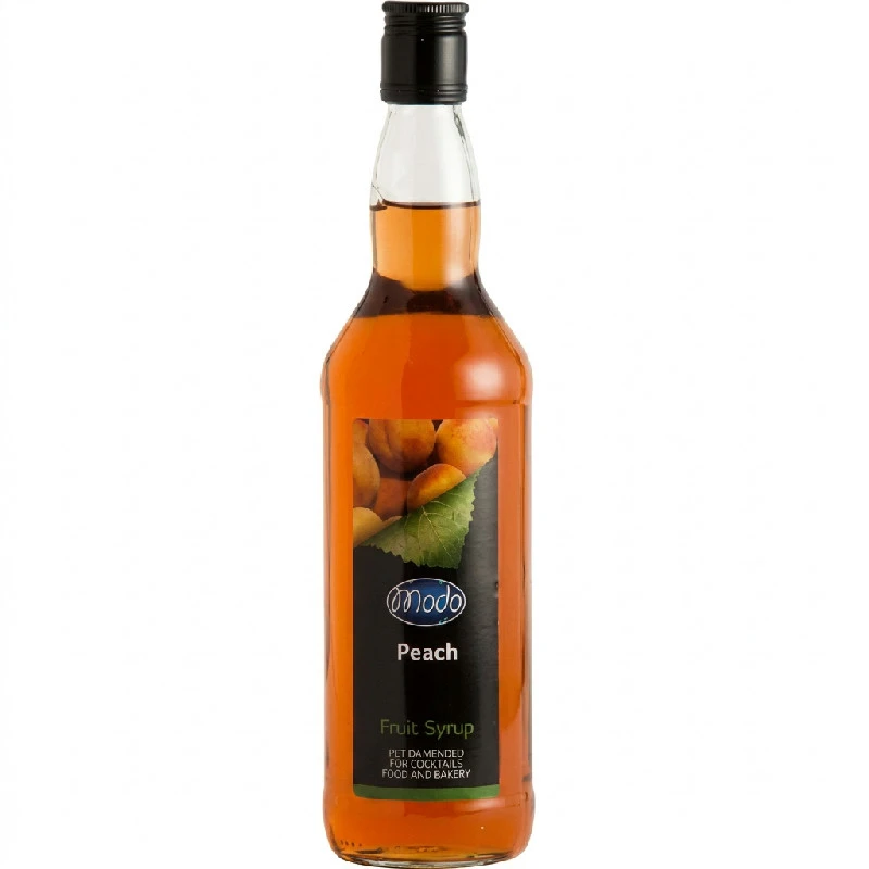 Modo Fersken Syrup, PET FL 75 M28 by MODO color Svart