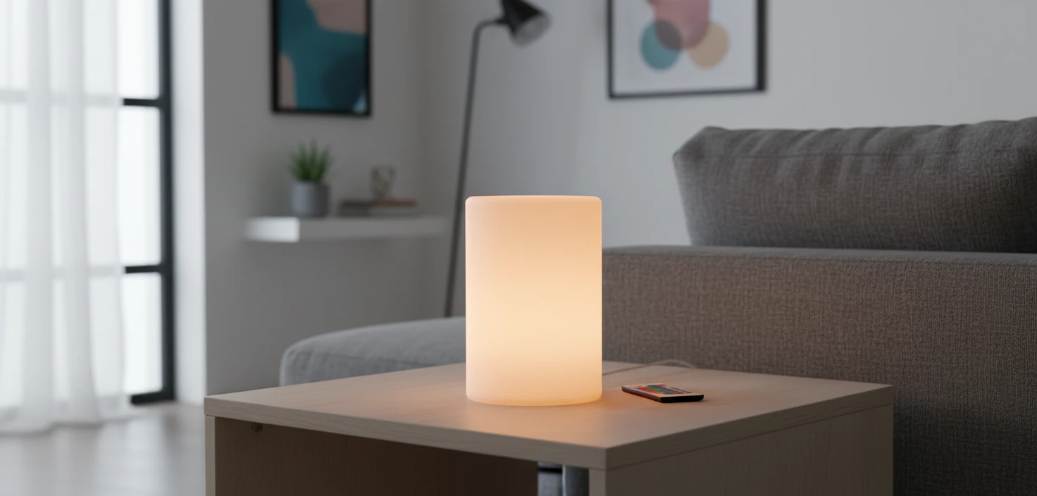 Bordslampa med färgskiftande LED inkl. fjärrkontroll 2400340 by Koop color Monivärinen