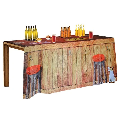 Instant pub bar och beer pong-duk 190 x 180 cm BR39124 by Koop color Svart