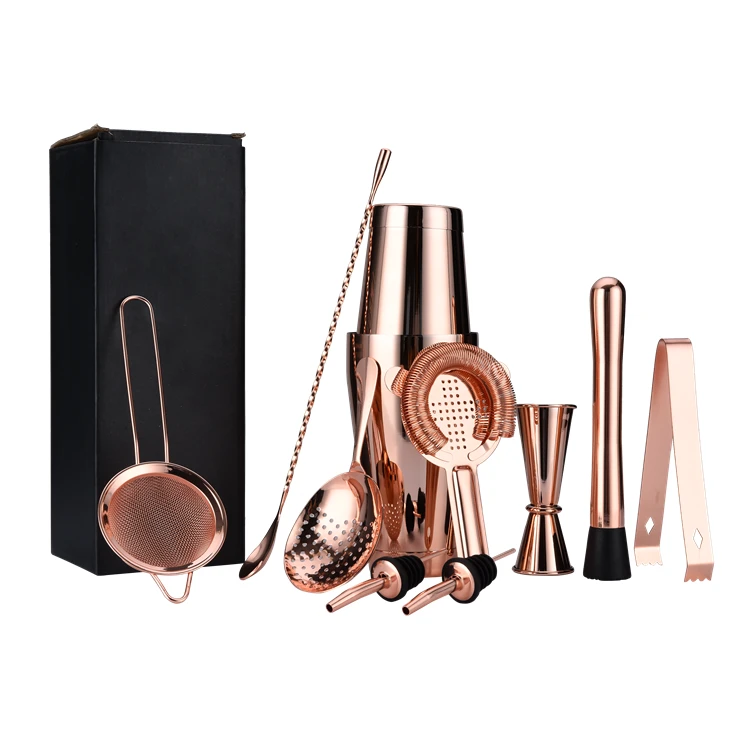 Cocktailshakerset med 11 delar - Koppar CG-TJ16 by Barlife color Koppar