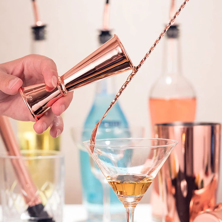 Cocktailshakerset med 11 delar - Koppar CG-TJ16 by Barlife color Koppar