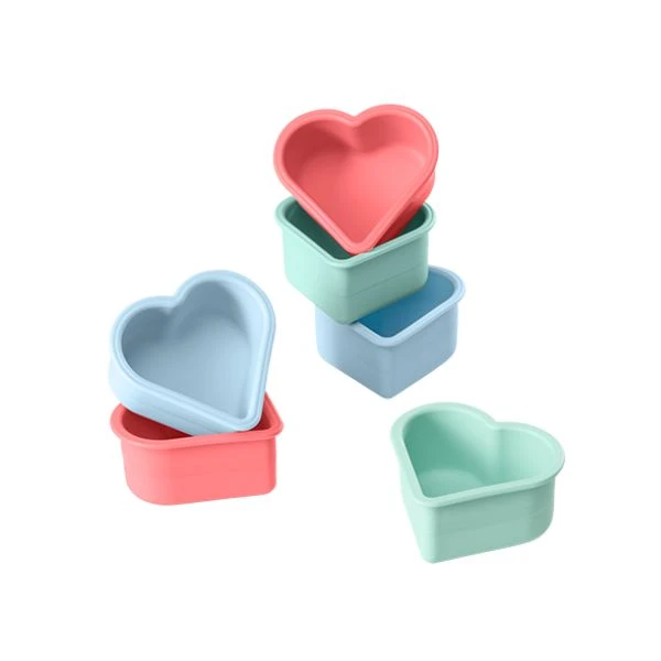 Lurch Flexiform mini hjärtformar 6 st LU83019 by LURch color Svart
