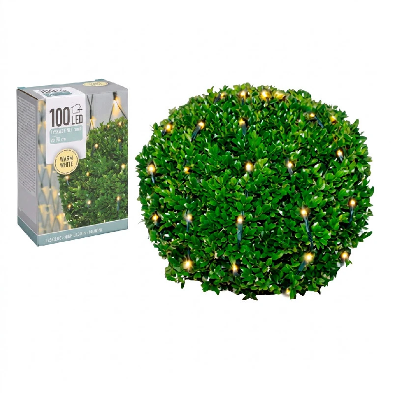 LYSKEDJA NET rund MED 100 LED Ø 90 cm 4300234 by HAAHR & CO color Svart