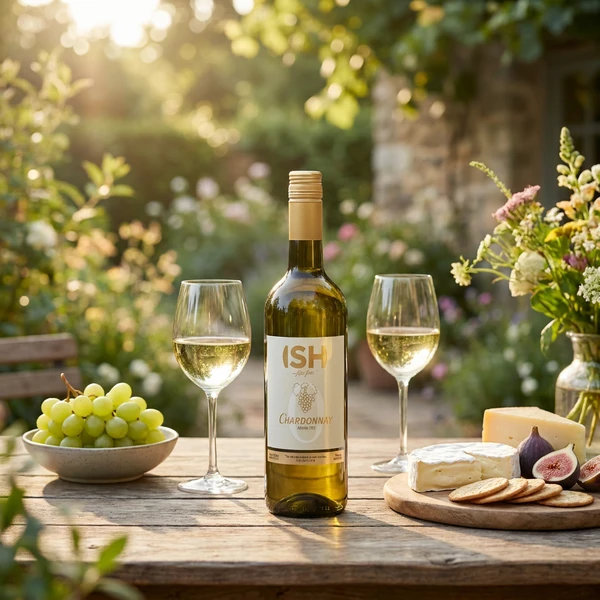 Chateau Del ISH Chardonnay Vitt Vin – Alkoholfritt 75 cl 30412 by Chateau color Svart