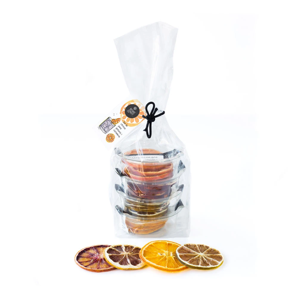 Mix av torkad apelsin, blodapelsin, citron och lime AT414 by BOTANICALS color Svart