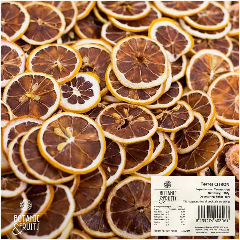 Torkad citron 500 g | 320 st (ca) ATBULK4 by BOTANICALS color Svart