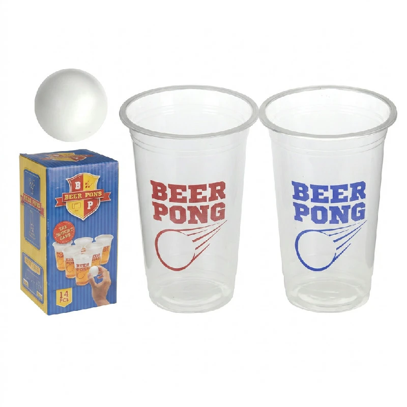 Koop Beer Pong-set – 2 bollar, 12 röda/blå muggar 4080177 by Koop color Svart