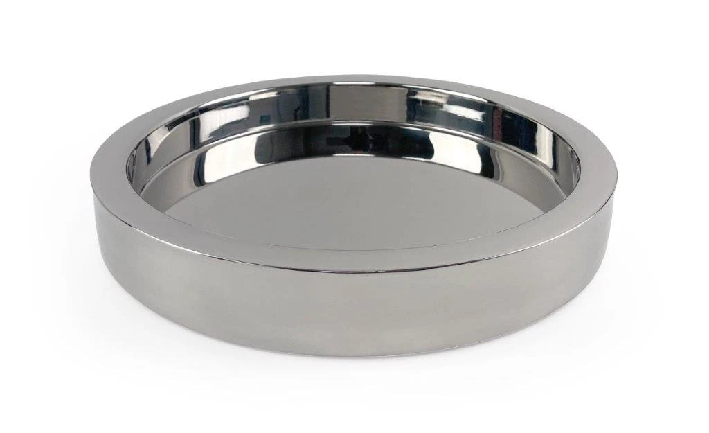 Dubbelväggig polerad serveringsbricka 35 cm BTBL9057 by Beaumont color Silver