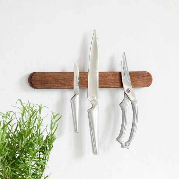Knivmagnet - Liten - Valnöt - 35x4,5x2 cm ST52356 by Steel-Function color Svart