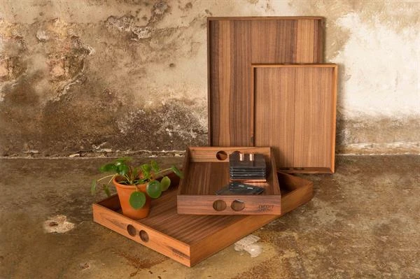 Bricka Liten - Valnöt ST6006 by Steel-Function color Bruin