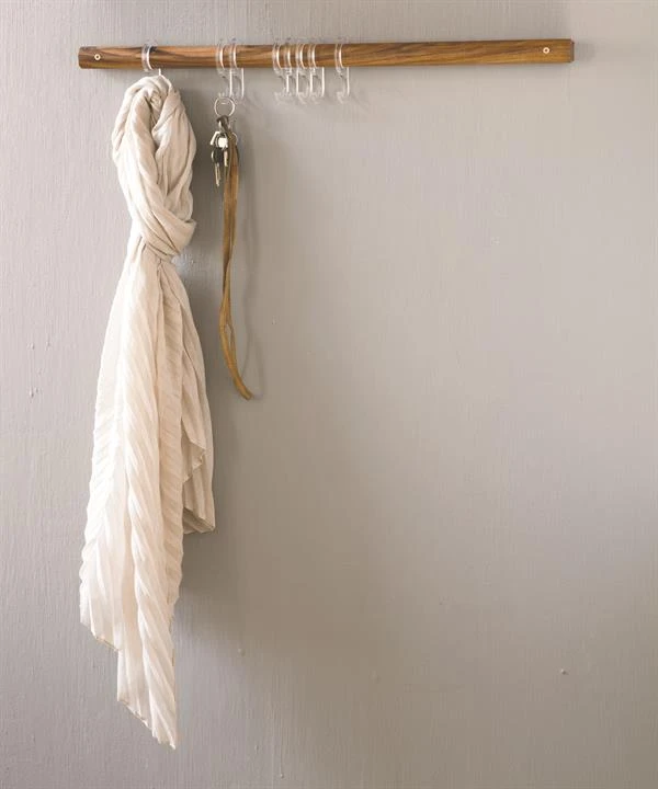Klädhängare 70 cm - Valnöt & transparenta krokar ST50023 by Steel-Function color Svart