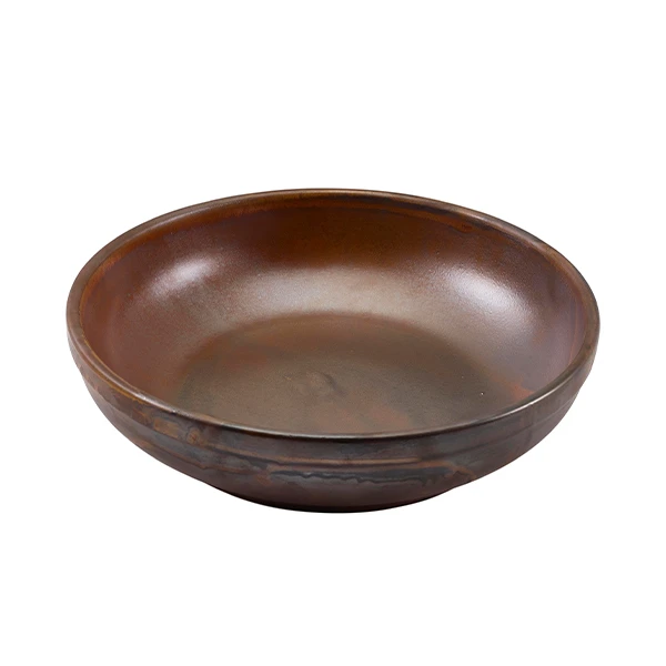 Skål 23 cm - Rustik Koppar Terra CB-PRC23 by Genware color Svart
