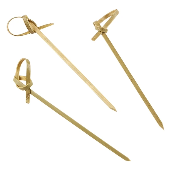 Bambuspett med ögla 9 cm (100 st) BMBLS9 by Genware color Svart