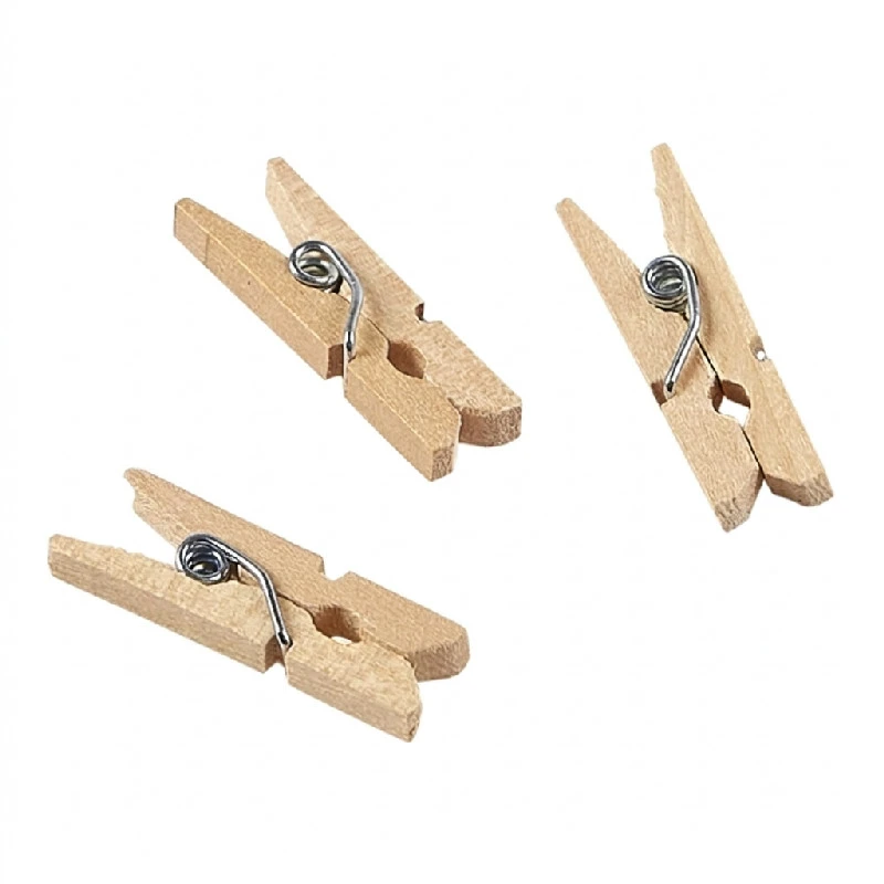 Miniatyrklämmor i trä till drinkar 2,5 cm (1000 st) PEG2 by Genware color Svart