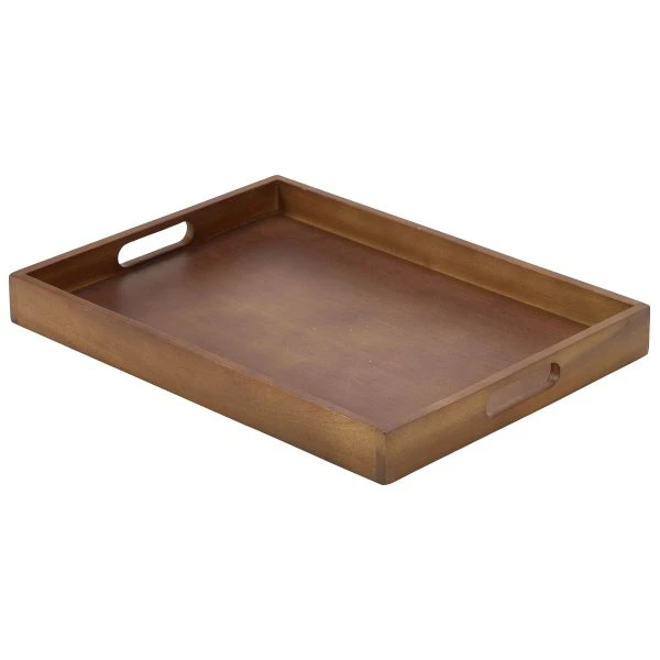 Serveringsbricka Trä 44 x 32 x 4.5cm BT4432 by Genware color Svart
