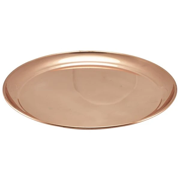Rund serveringsbricka i koppar 30 cm 52039C by Genware color Svart