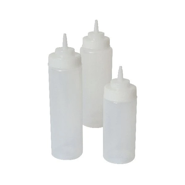 Dressingflaska med bred hals klar 94 cl SQBW32C by Genware color Svart