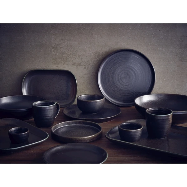 Cinder Svart Coupetallrik 19cm - Terra CP-PBK19 by Genware color Svart