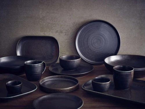 Cinder Svart rund skål 11,5 cm – Terra BW-PBK11 by Genware color Svart