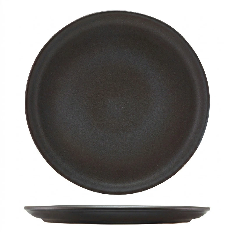 Stengods Antigo Coupe Tallrik 24cm - Terra CP-AN24 by Genware color Svart