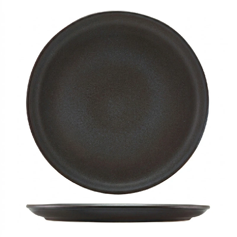 Stengods Antigo Coupe Tallrik 27.5cm - Terra CP-AN27 by Genware color Svart