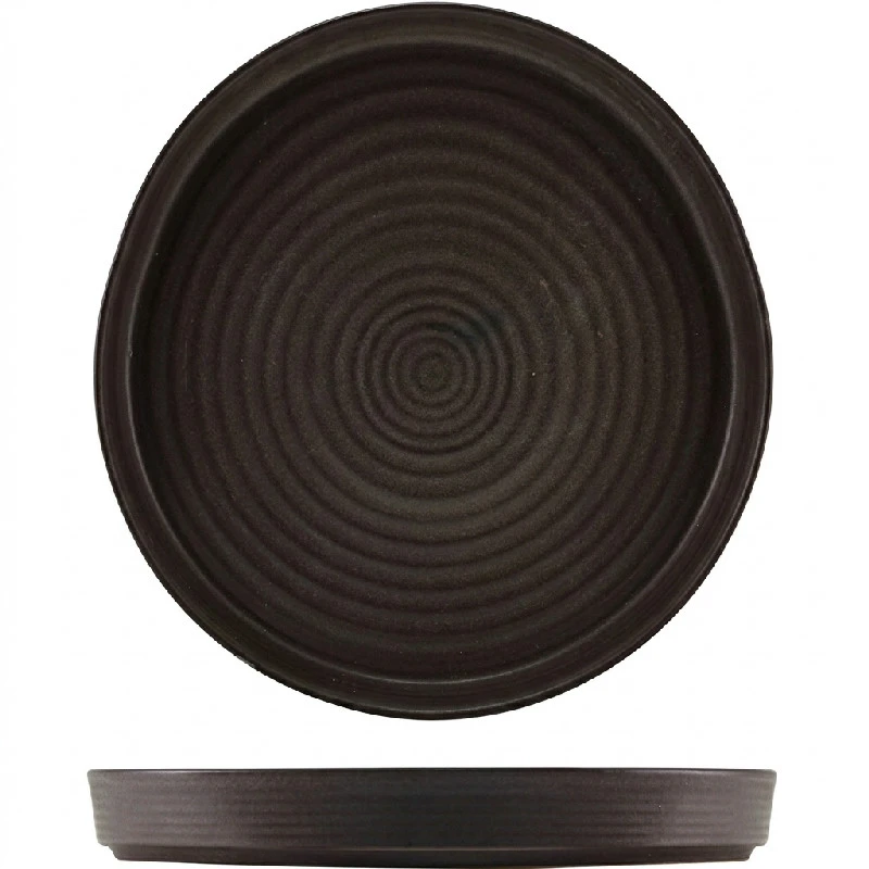 Stengods Antigo Tallrik 26cm - Terra PR-AN26 by Genware color Svart