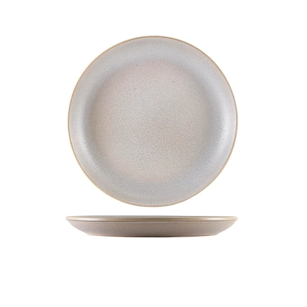 Stengods Antigo Barley Coupetallrik 19cm - Terra CP-ABR19 by Genware color Svart