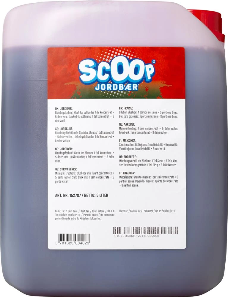 Scoop Slushice Jordgubb, 5L 319170 by SCOOP color Svart