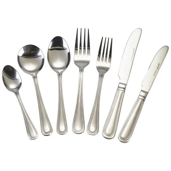 Soppsked med pärlmönster i rostfritt stål SS-BD by Genware color Svart