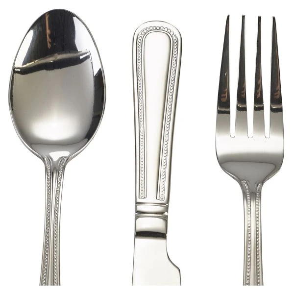 Soppsked med pärlmönster i rostfritt stål SS-BD by Genware color Svart