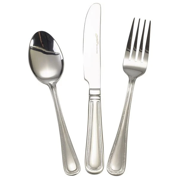 Soppsked med pärlmönster i rostfritt stål SS-BD by Genware color Svart