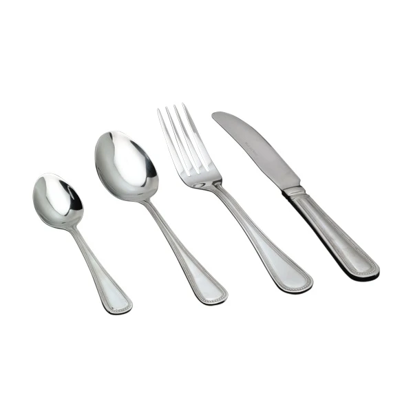 Soppsked med pärlmönster i rostfritt stål SS-BD by Genware color Svart