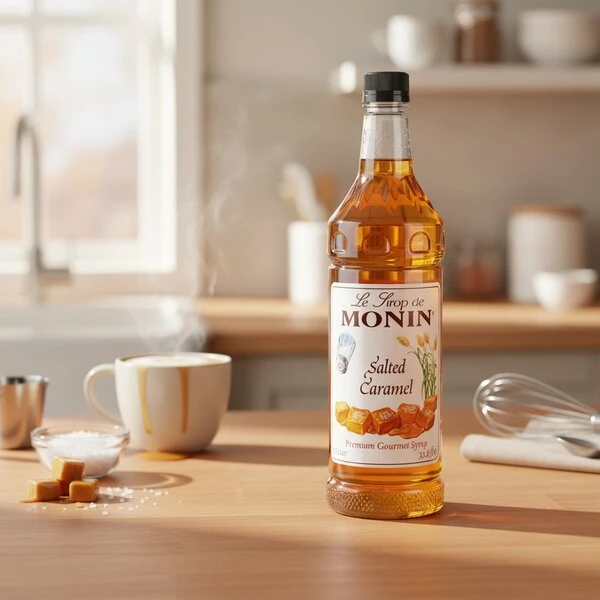 Monin Sirap Saltad Karamell (PET) FL 100 61326 by MONIN color Svart