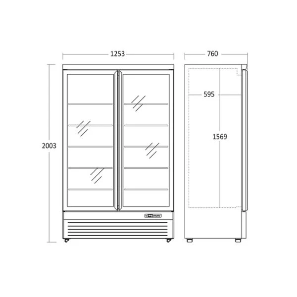 Displayfrysskåp - KF 1006 BE - Scandomestic 25324010000KF1006BE by Scandomestic color Svart