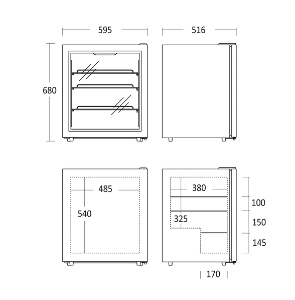 Displayfrys - SD 76 E - Scandomestic 27320076E10000 by Scandomestic color Svart