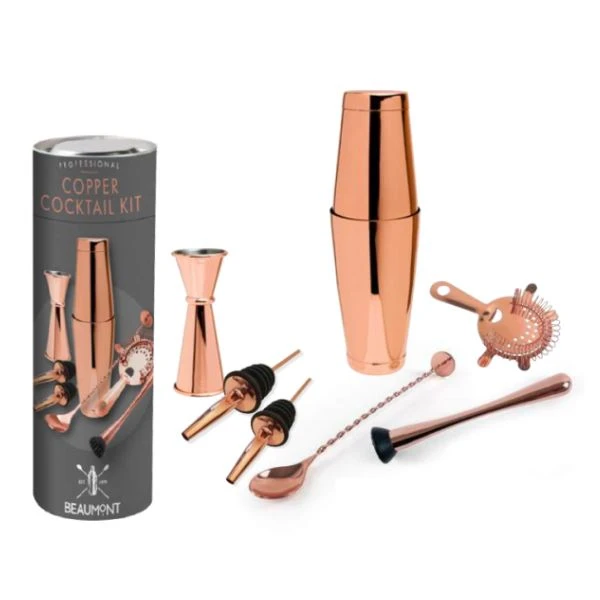 Cocktailshakerset med 8 delar - Koppar BTBL3574COP by Beaumont color Koppar