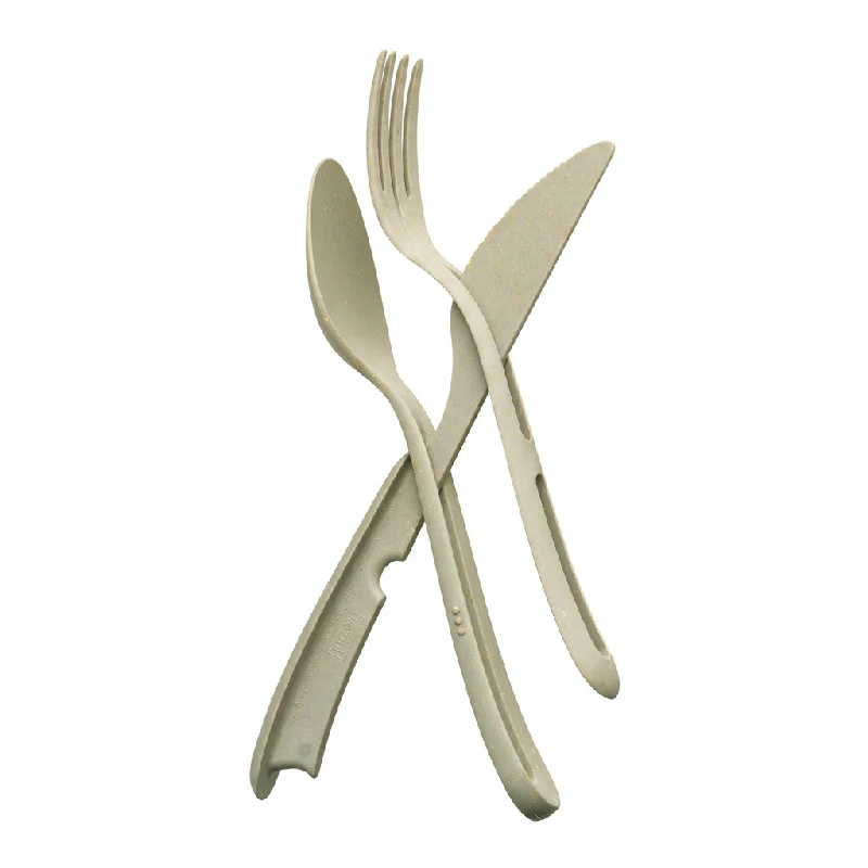 Klikk Bestick (Kniv, Gaffel och Matsked) - Dessert Sand 8003700 by Koziol color Svart