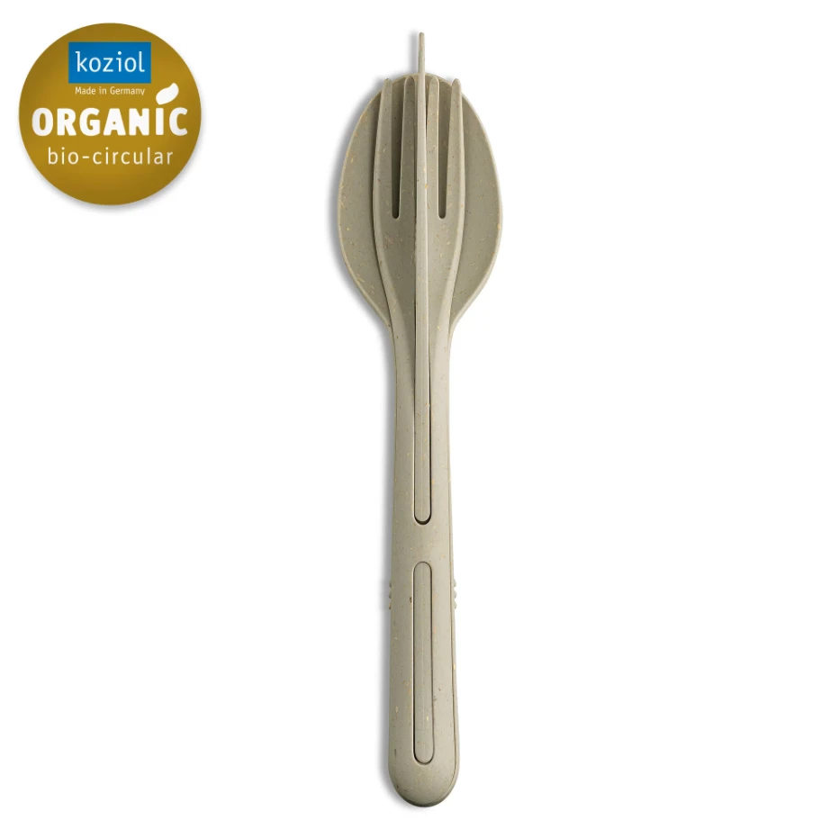 Klikk Bestick (Kniv, Gaffel och Matsked) - Dessert Sand 8003700 by Koziol color Svart
