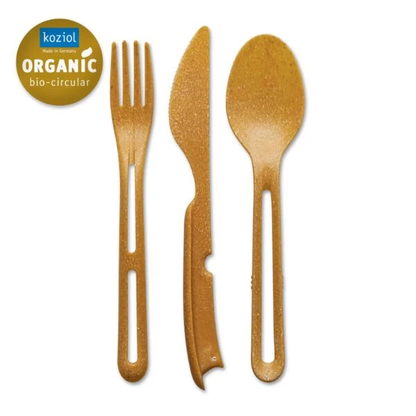 Klikk Bestick (Kniv, gaffel och matsked) - Wood 8003702 by Koziol color Svart