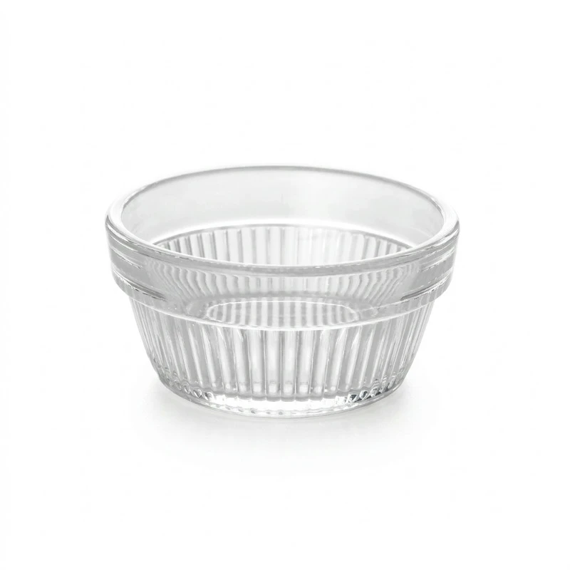 Portionsglas 125 ml räfflat - Polykarbonat 800213 by GLASS4EVER color Svart